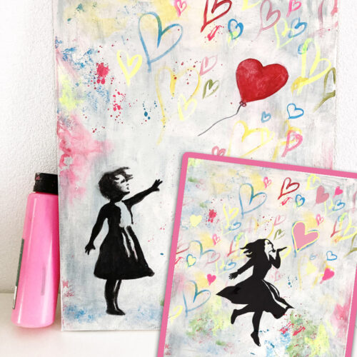 Herz & Pinsel – Inspiriert von Banksy <br> 🗓 Di., 27. Mai 🕑 18:00 – 20:30 Uhr <br>📍Purino Freiburg