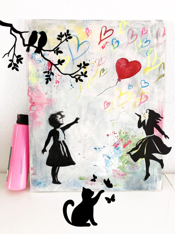 Herz & Pinsel – Inspiriert von Banksy<br>Große Auswahl an Motiven<br> 🗓 Di., 28. Okt. 🕑 18:00 - 20:30 Uhr <br>📍Purino Freiburg – Bild 6