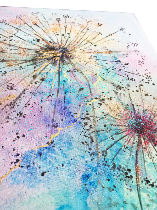 Pusteblume mit Glitzer malen in Freiburg