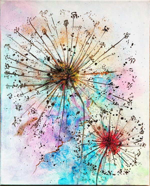 Pusteblume mit Glitzer malen in Freiburg