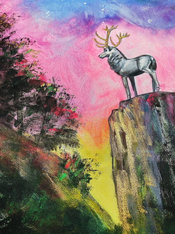 Hirschsprung im Höllental bei Freiburg, Berglandschaft und Nachthimmel
