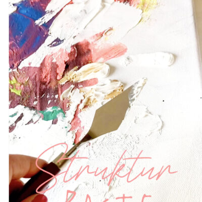 🎨Struktur Paste für die Leinwand – fein, weiß, cremig, universal 500g