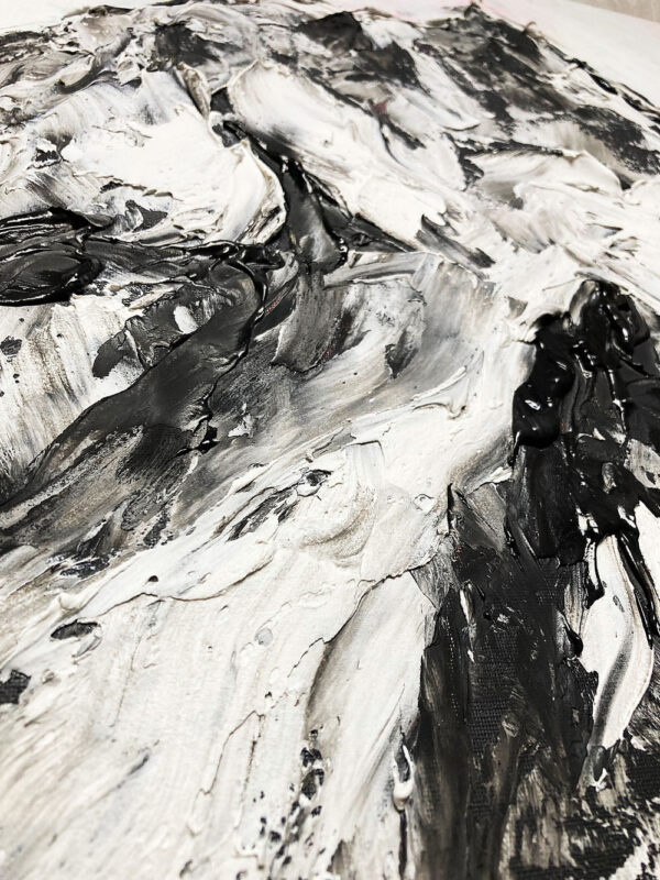 Arbeiten mit Strukturpaste farbig oder monochrom