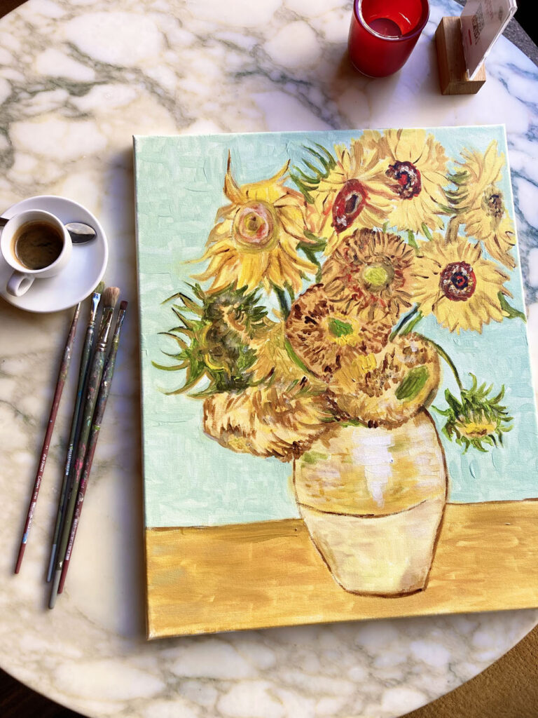 Van Goghs Sonnenblumen Mal-Meister