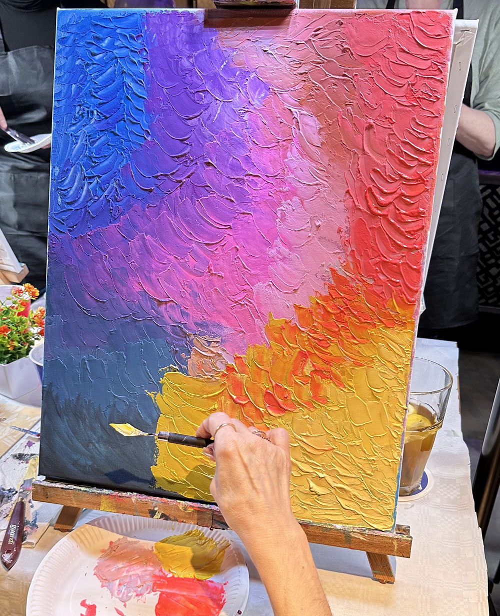 Male dein Bild mit Strukturpaste /Modeliermasse